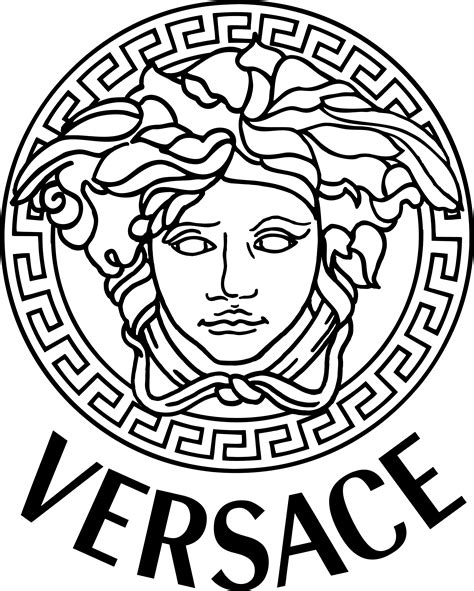 logos de versace|Versace logo black and white.